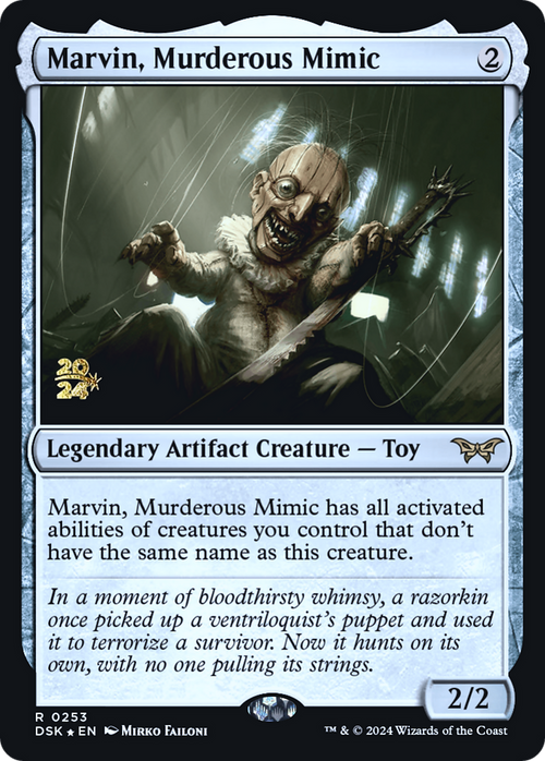 Marvin, Murderous Mimic (PRE-253) - Duskmourn: House of Horror Promos Foil