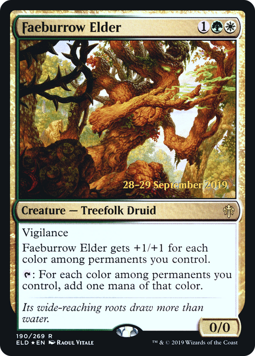 Faeburrow Elder (PRE-190S) - Throne of Eldraine Promos Foil