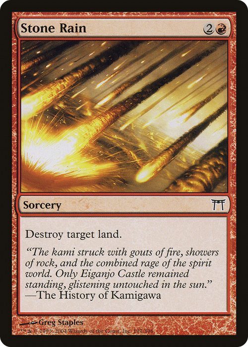 Stone Rain (CHK-191) - Champions of Kamigawa Foil