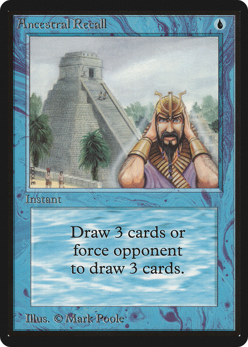 Ancestral Recall (LEB-) - Limited Edition Beta