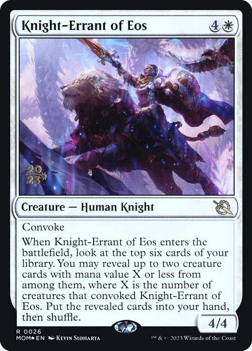 Knight-Errant of Eos (PRE-026) - March of the Machine Promos Foil