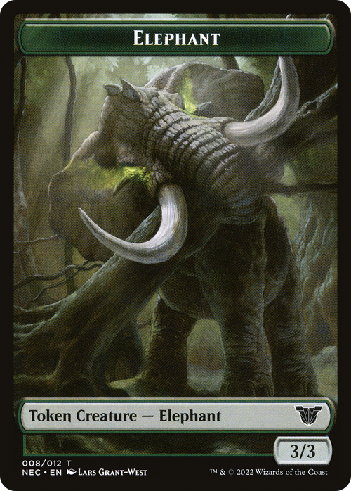 Elephant (TNEC-008) - Neon Dynasty Commander Tokens Foil
