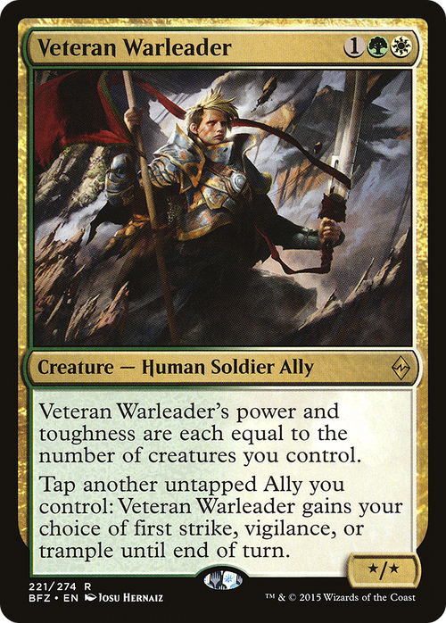 Veteran Warleader (BFZ-221) - Battle for Zendikar Foil