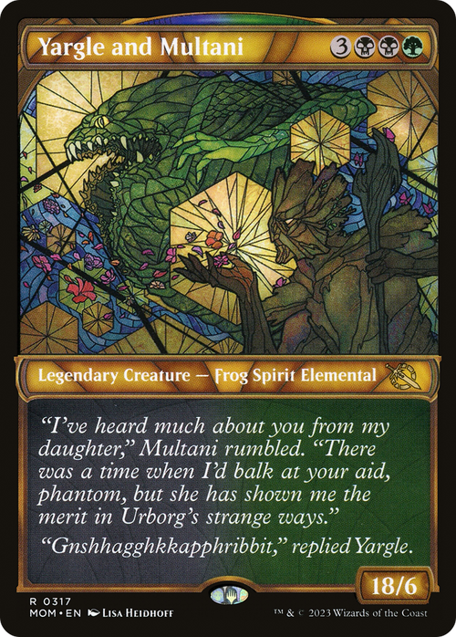 Yargle and Multani (Showcase) (MOM-317) - March of the Machine: (Showcase) Foil