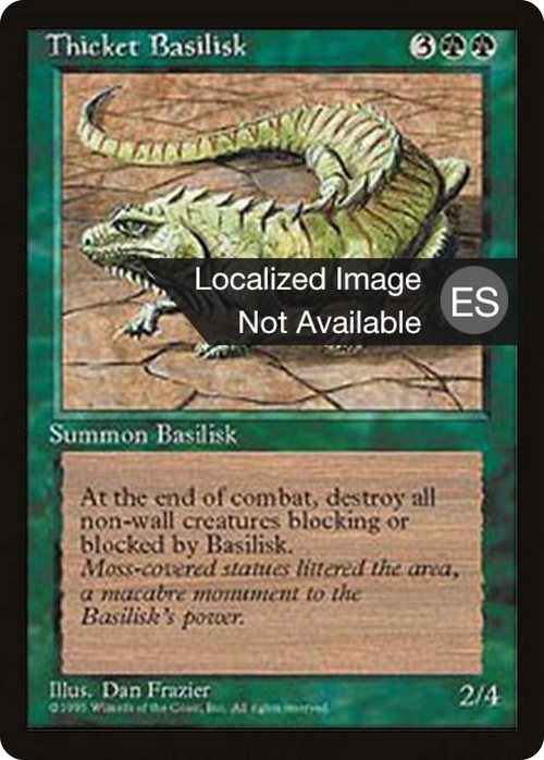 Thicket Basilisk (4BB-) - Fourth Edition Foreign Black Border