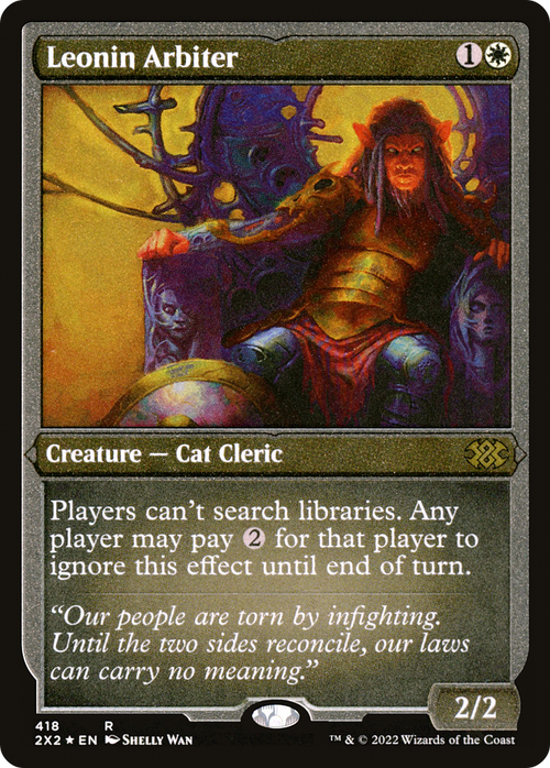 Leonin Arbiter (Foil Etched) (2X2-418) - Double Masters 2022 Foil