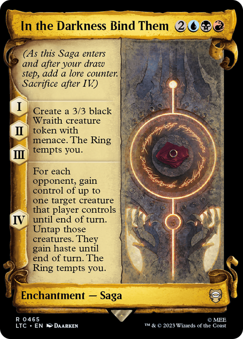 In the Darkness Bind Them (Showcase Scrolls) (LTC-465) - Tales of Middle-earth Commander: (Showcase)