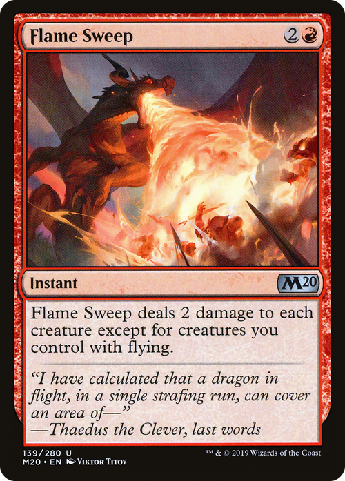 Flame Sweep (M20-139) - Core Set 2020 Foil