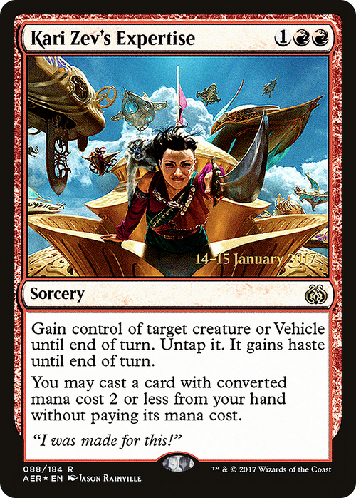 Kari Zev's Expertise (PRE-88S) - Aether Revolt Promos Foil
