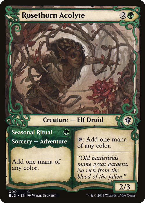 Rosethorn Acolyte (Showcase) (ELD-300) - Throne of Eldraine: (Showcase)