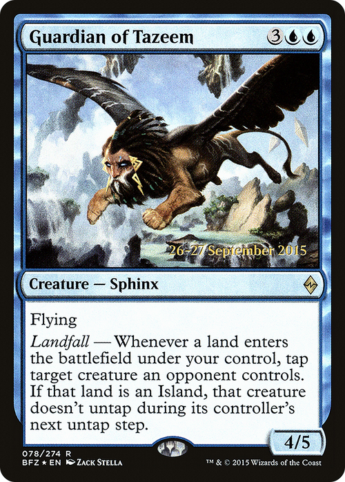 Guardian of Tazeem (PRE-78S) - Battle for Zendikar Promos Foil
