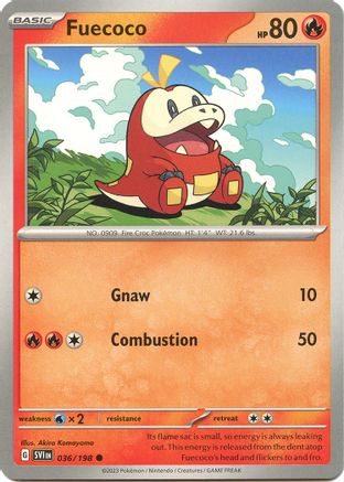 Fuecoco 036  - Reverse Holofoil SV01 Scarlet & Violet Base Set - Common