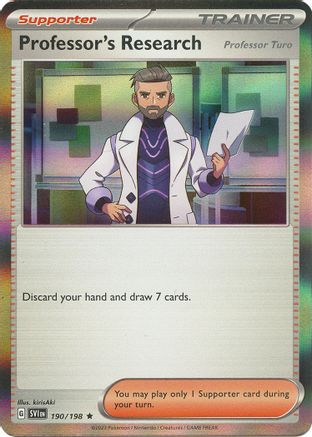 Professor's Research [Professor Turo] 190/198  - Reverse Holofoil SV01 Scarlet & Violet Base Set - Rare