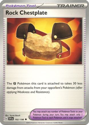 Rock Chestplate 192  - Reverse Holofoil SV01 Scarlet & Violet Base Set - Uncommon