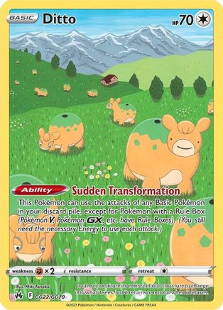 Ditto GG22  - Holofoil SWSH Crown Zenith Galarian Gallery - Ultra Rare