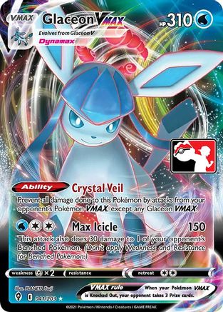 Glaceon VMAX  - Holofoil Prize Pack Series Cards - Ultra Rare