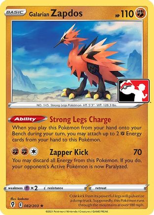 Galarian Zapdos  Prize Pack Series Cards - Rare