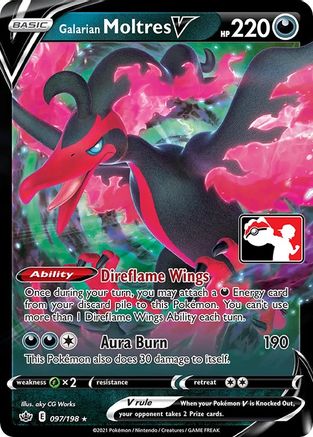 Galarian Moltres V  - Holofoil Prize Pack Series Cards - Ultra Rare
