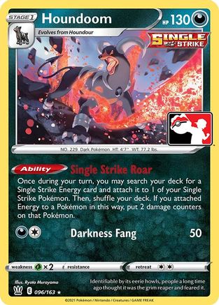 Houndoom 096/163  - Holofoil Prize Pack Series Cards - Rare