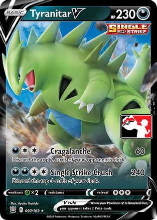 Tyranitar V/163  - Holofoil Prize Pack Series Cards - Ultra Rare