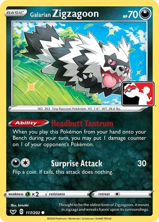 Galarian Zigzagoon  Prize Pack Series Cards - Common
