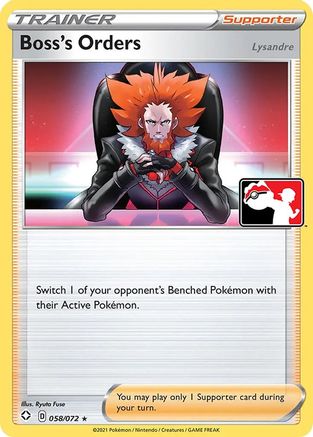 Boss's Orders - 058/072/072  Prize Pack Series Cards - Rare