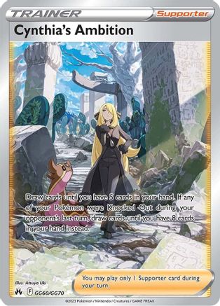 Cynthia's Ambition GG60  - Holofoil SWSH Crown Zenith Galarian Gallery - Ultra Rare