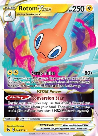 Rotom VSTAR 046  - Holofoil SWSH Crown Zenith - Ultra Rare