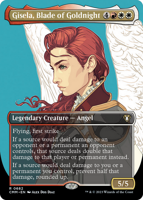 Gisela, Blade of Goldnight (Borderless) (CMM-682) - Commander Masters Foil