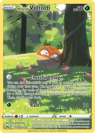 Hisuian Voltorb GG01  - Holofoil SWSH Crown Zenith Galarian Gallery - Ultra Rare