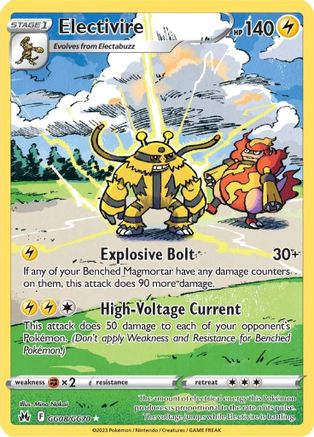 Electivire GG08  - Holofoil SWSH Crown Zenith Galarian Gallery - Ultra Rare