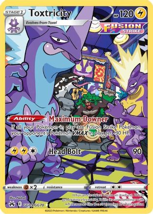 Toxtricity GG09  - Holofoil SWSH Crown Zenith Galarian Gallery - Ultra Rare