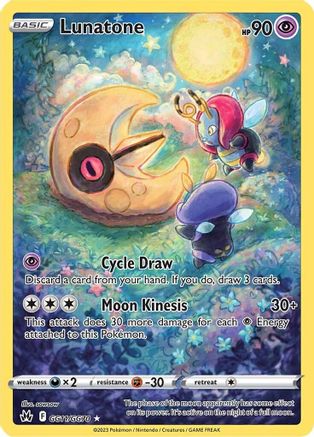 Lunatone GG11  - Holofoil SWSH Crown Zenith Galarian Gallery - Ultra Rare