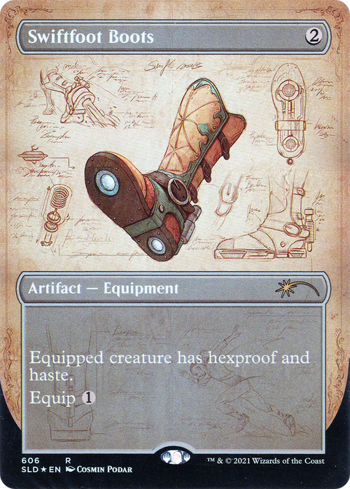 Swiftfoot Boots (SLD-606) - Secret Lair Drop (Borderless) Foil