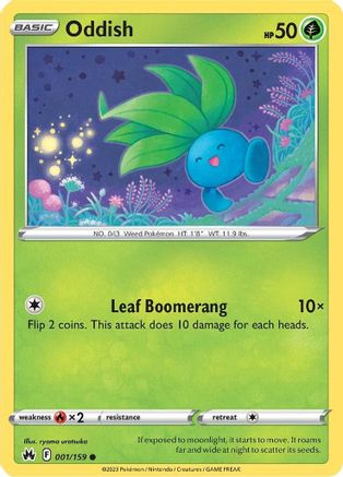 Oddish 001  SWSH Crown Zenith - Common