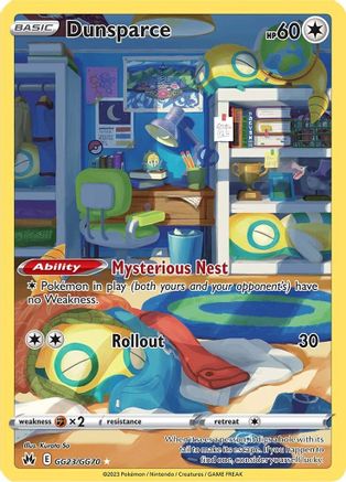 Dunsparce GG23  - Holofoil SWSH Crown Zenith Galarian Gallery - Ultra Rare