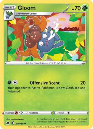 Gloom 002  - Reverse Holofoil SWSH Crown Zenith - Uncommon