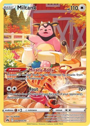 Miltank GG24  - Holofoil SWSH Crown Zenith Galarian Gallery - Ultra Rare