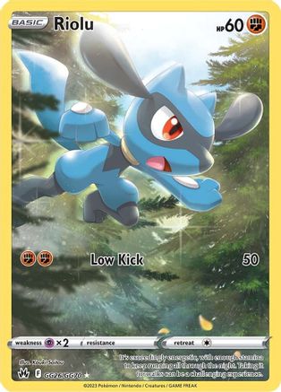 Riolu GG26  - Holofoil SWSH Crown Zenith Galarian Gallery - Ultra Rare