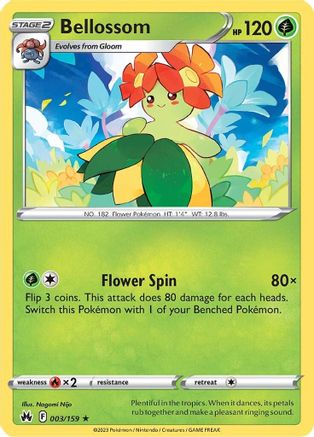 Bellossom 003  SWSH Crown Zenith - Rare