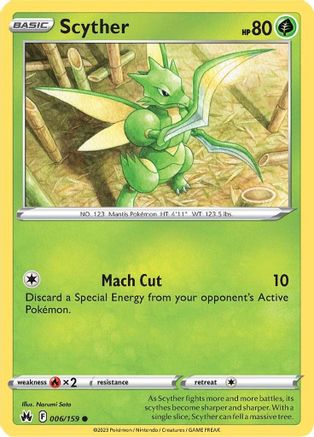 Scyther 006  SWSH Crown Zenith - Common
