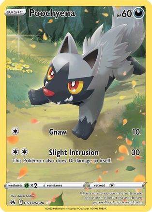 Poochyena GG33  - Holofoil SWSH Crown Zenith Galarian Gallery - Ultra Rare