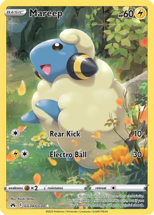 Mareep GG34  - Holofoil SWSH Crown Zenith Galarian Gallery - Ultra Rare