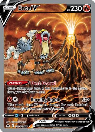 Entei V GG36  - Holofoil SWSH Crown Zenith Galarian Gallery - Ultra Rare