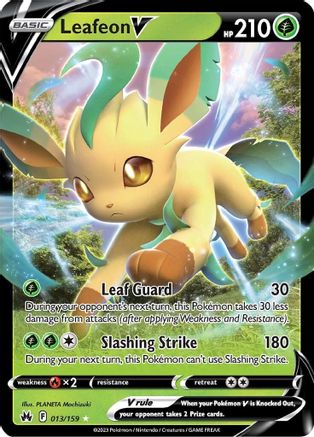Leafeon V 013  - Holofoil SWSH Crown Zenith - Ultra Rare