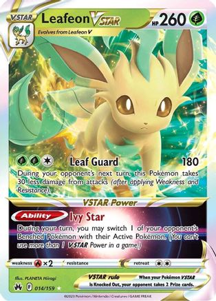 Leafeon VSTAR 014  - Holofoil SWSH Crown Zenith - Ultra Rare