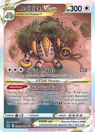 Regigigas VSTAR GG55  - Holofoil SWSH Crown Zenith Galarian Gallery - Ultra Rare