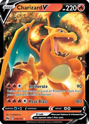 Charizard V 018  - Holofoil SWSH Crown Zenith - Ultra Rare