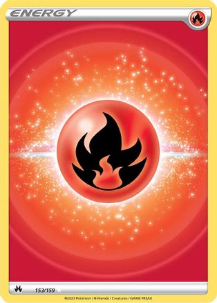 Fire Energy (Texture Full Art) 153  - Holofoil SWSH Crown Zenith - Ultra Rare
