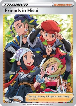 Friends in Hisui (Full Art) 148  - Holofoil SWSH Crown Zenith - Ultra Rare